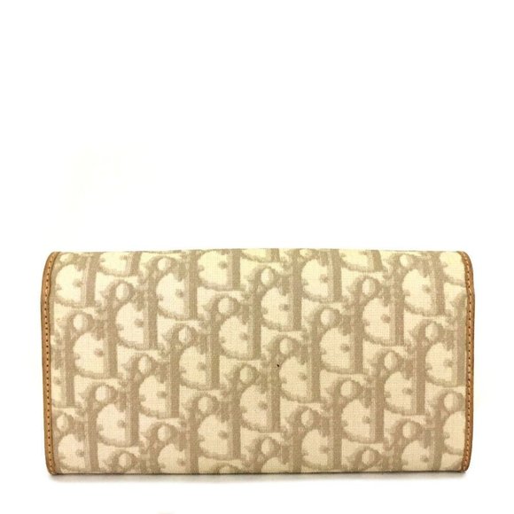 557164A V Christian Dior Wallet Long Trotter Canvas Leather Bifold - Picture 4 of 9